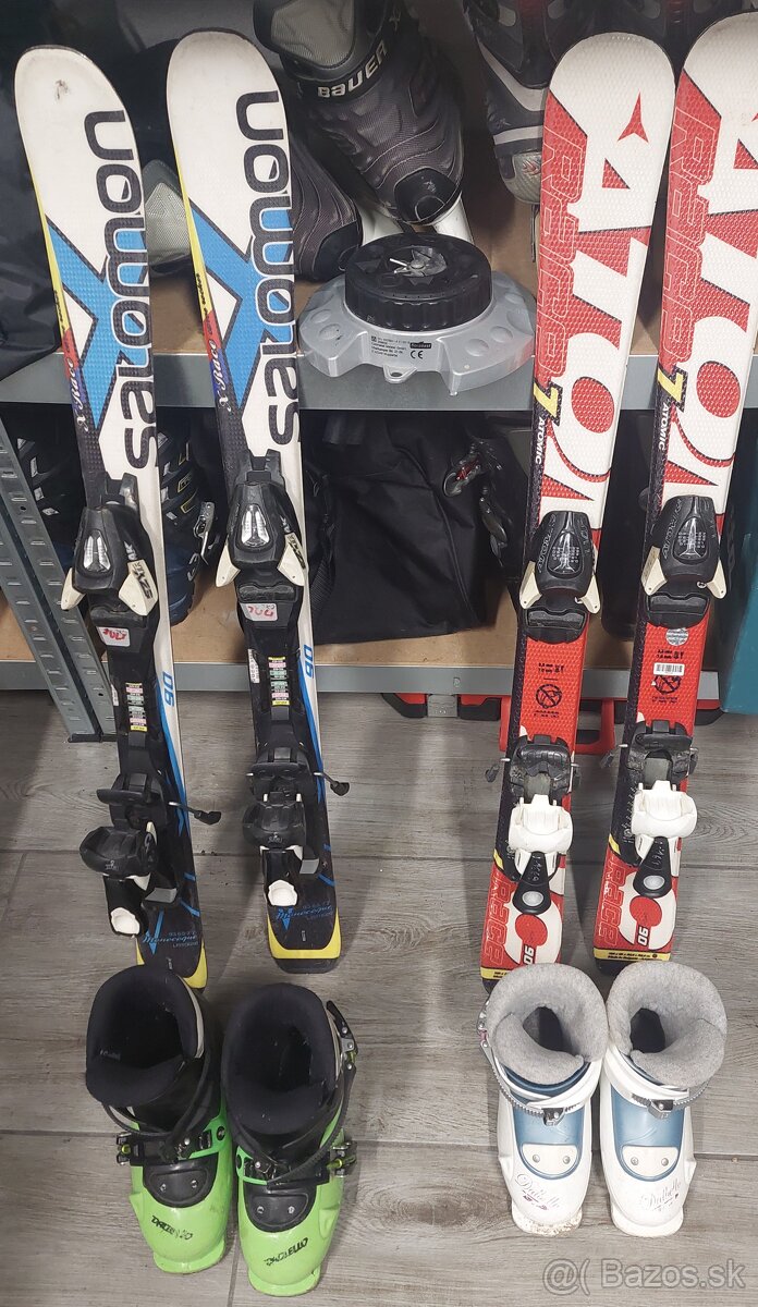 lyže 90, lyžiarky - 5