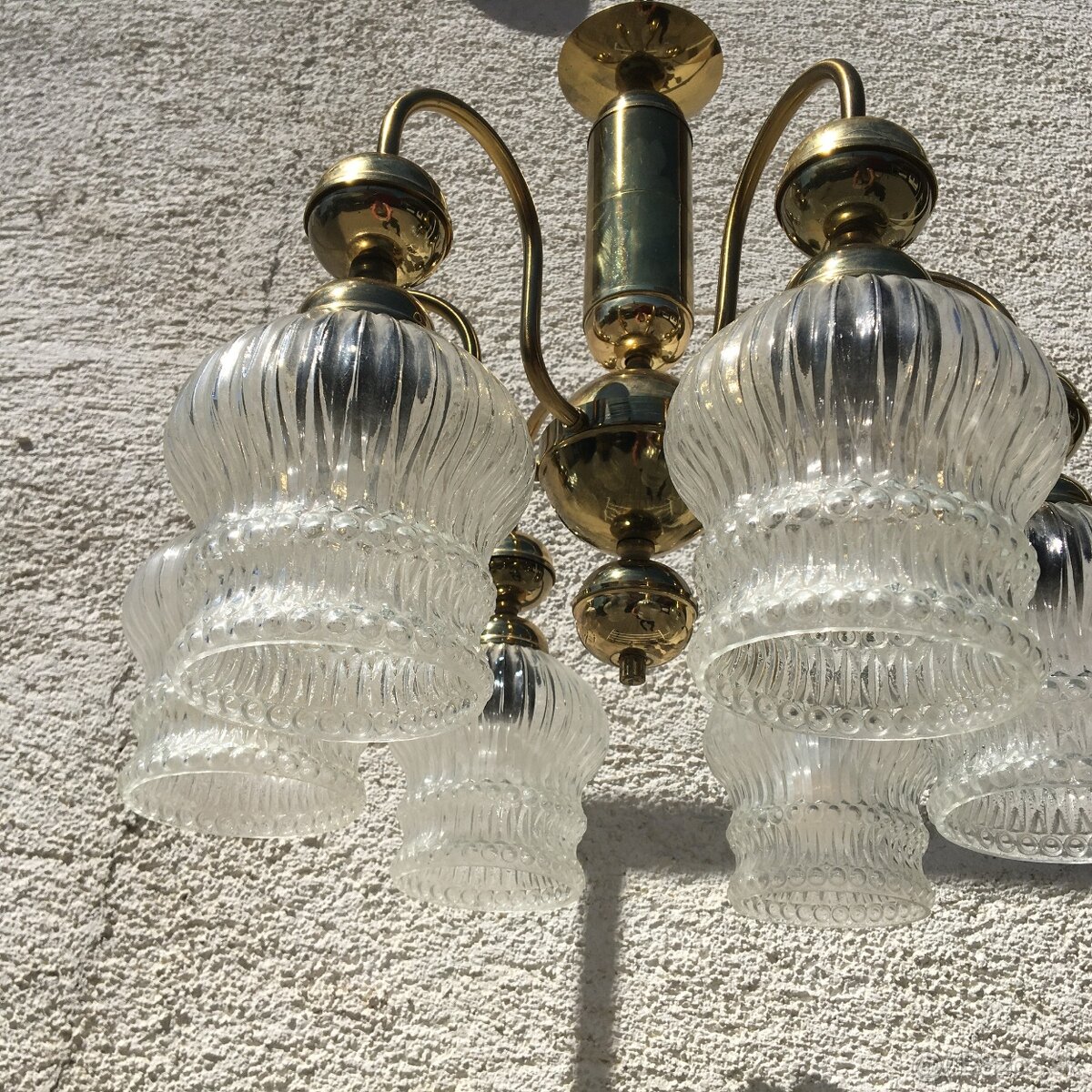Velky Retro luster lampa Kamenicky Senov Vintage - 5