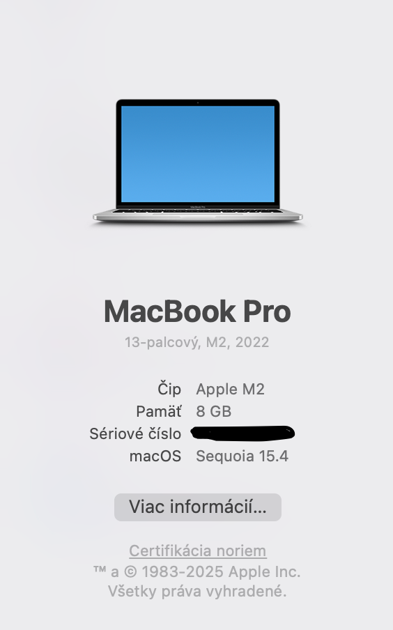 Predám Macbook Pro M2 - 5