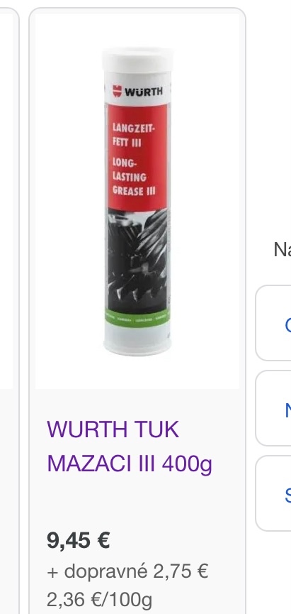 Predám vazelínu v tubách značka Wurth - 5