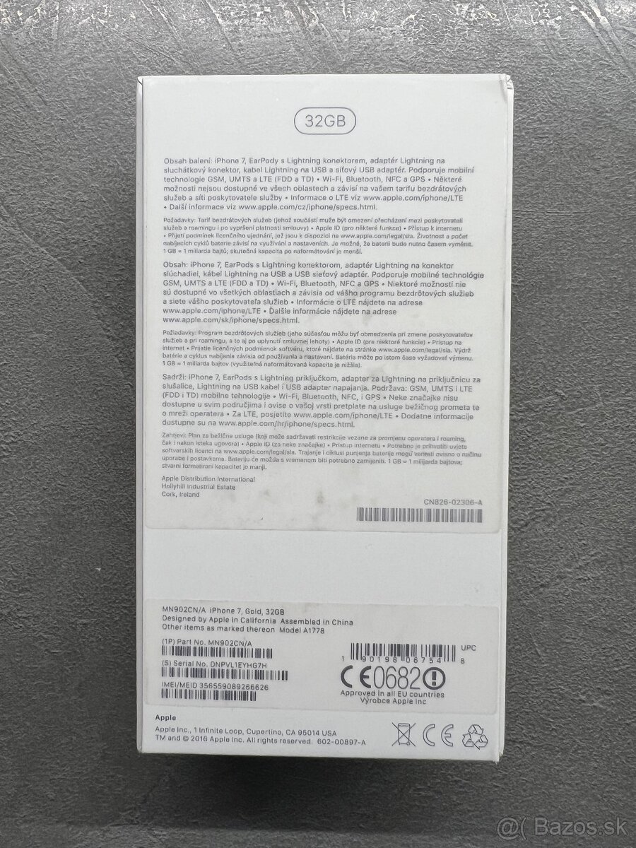 Apple iPhone 7, 32 GB - Gold, 100% batéria - 5