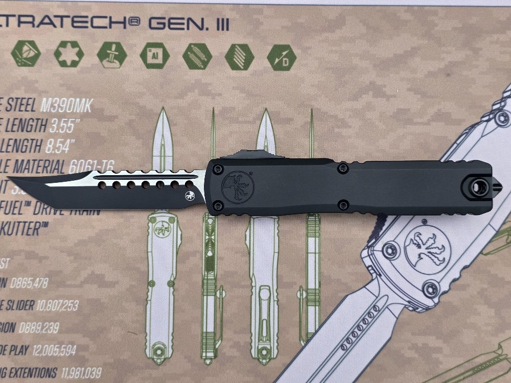 Microtech Ultratech ZBP Black Hellhound Blade - 5