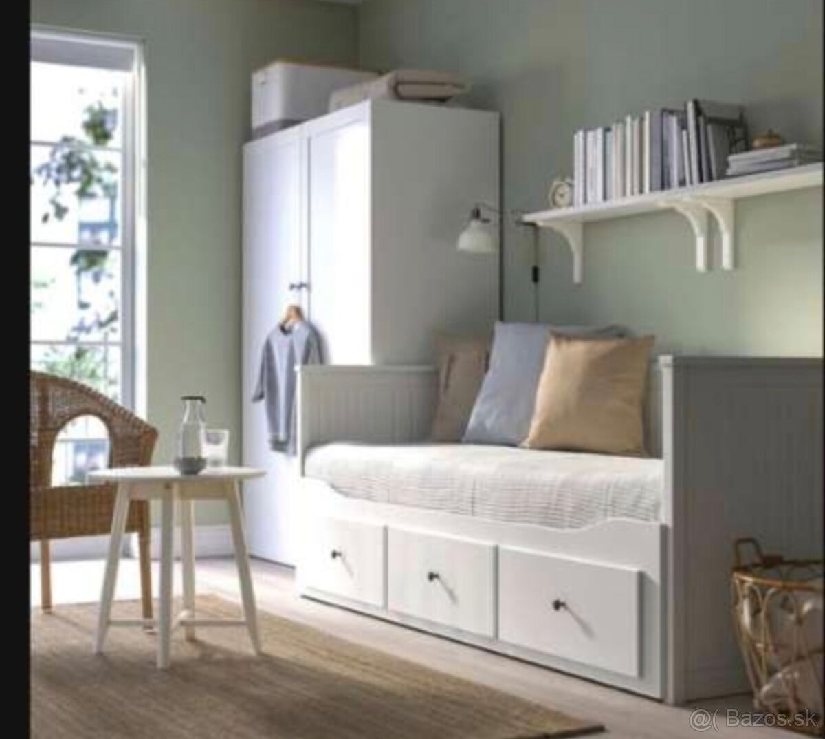 Hemnes IKEA rozkladacia posteľ plus 2 madrace - 5