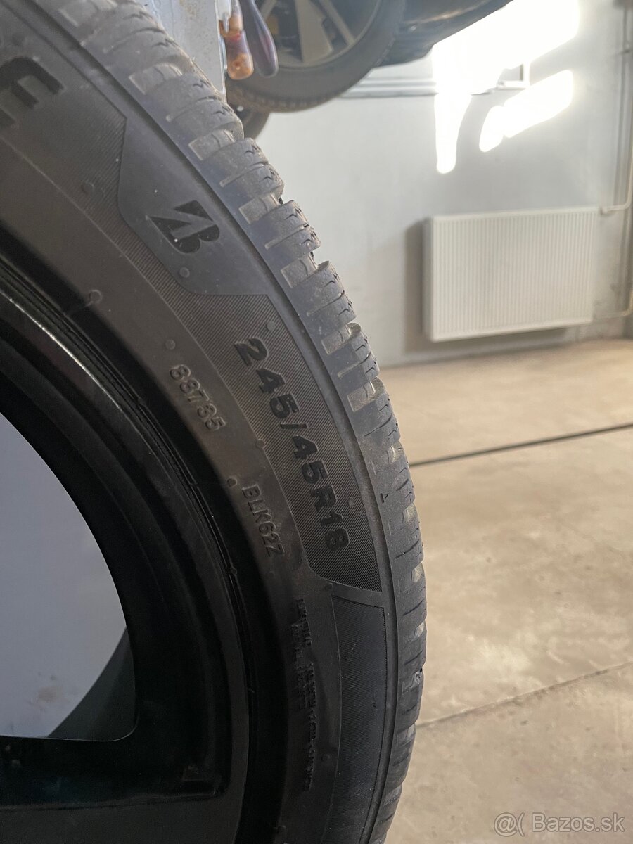 Predám disky 5x120r18 s gumámi 245/45/r18 100V BRIGSTONE - 5