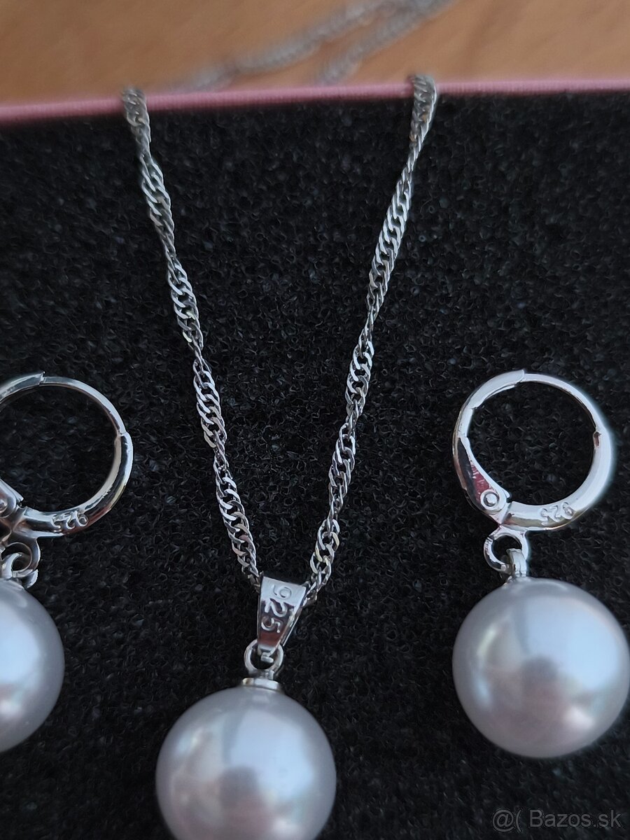 Šperková súprava zo striebra 925 s perlami - 5