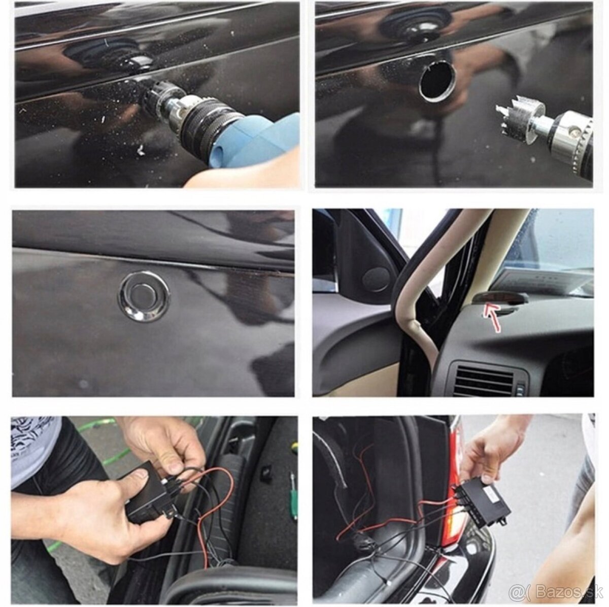 Parkovacie / cúvacie senzory BIELE - 5