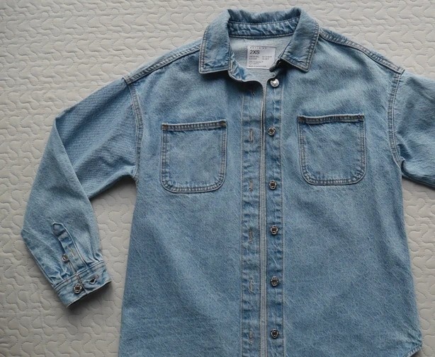 dámska džínsová bunda - bundo-košeľa Primark, veľkosť S - 5