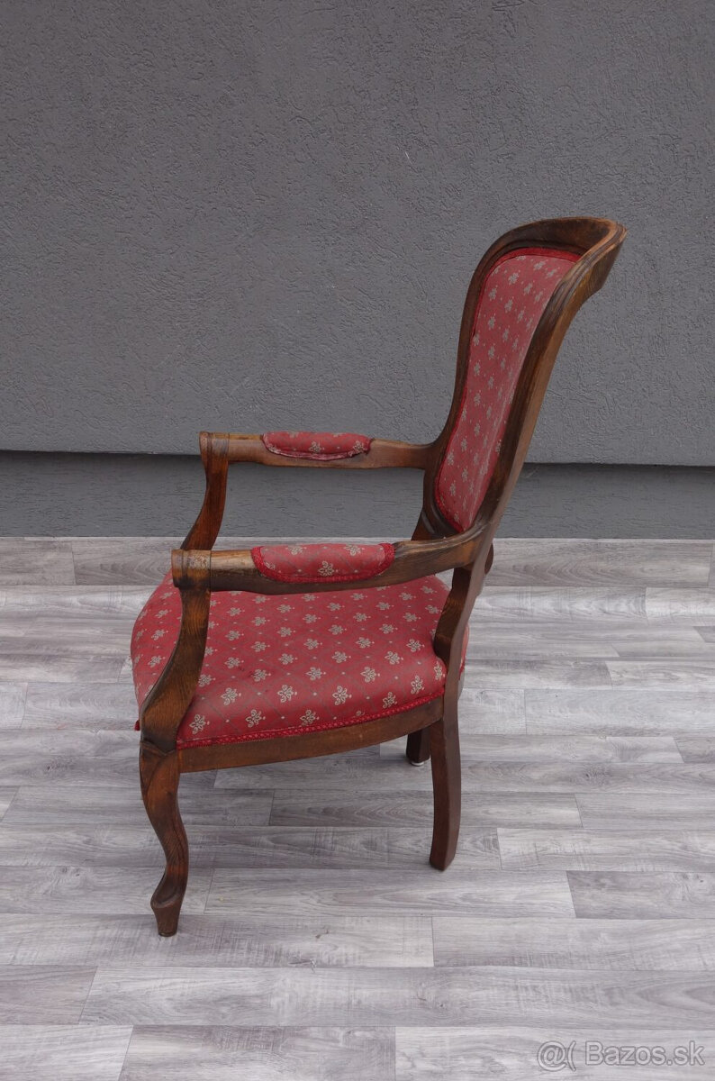 Kreslo starožitné vzorované. - 5
