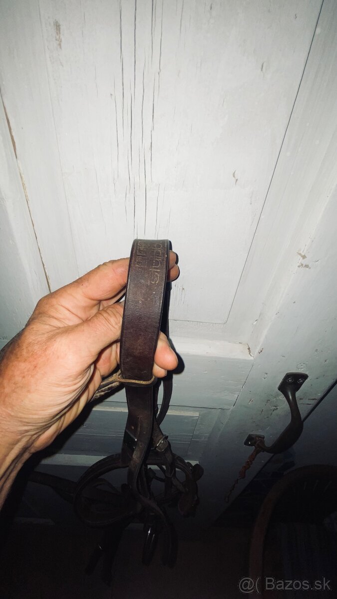 Predám uzdečku Stübben - hnedá koža - veľkosť Full - 5