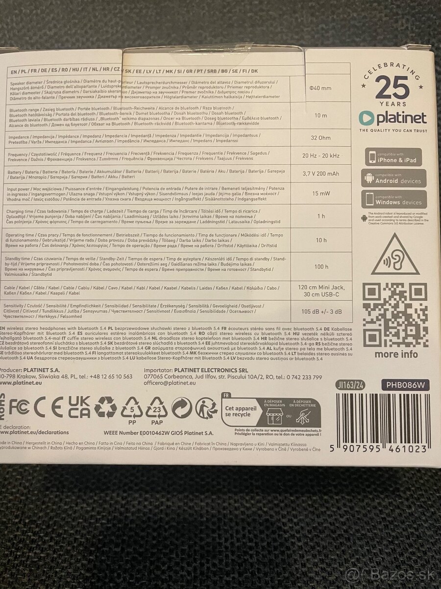 Slúchadlá Bluetooth. - 5