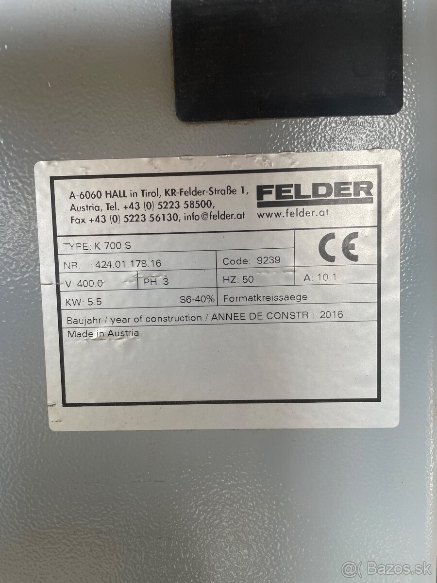 Formátovacia píla FELDER k700 - 5