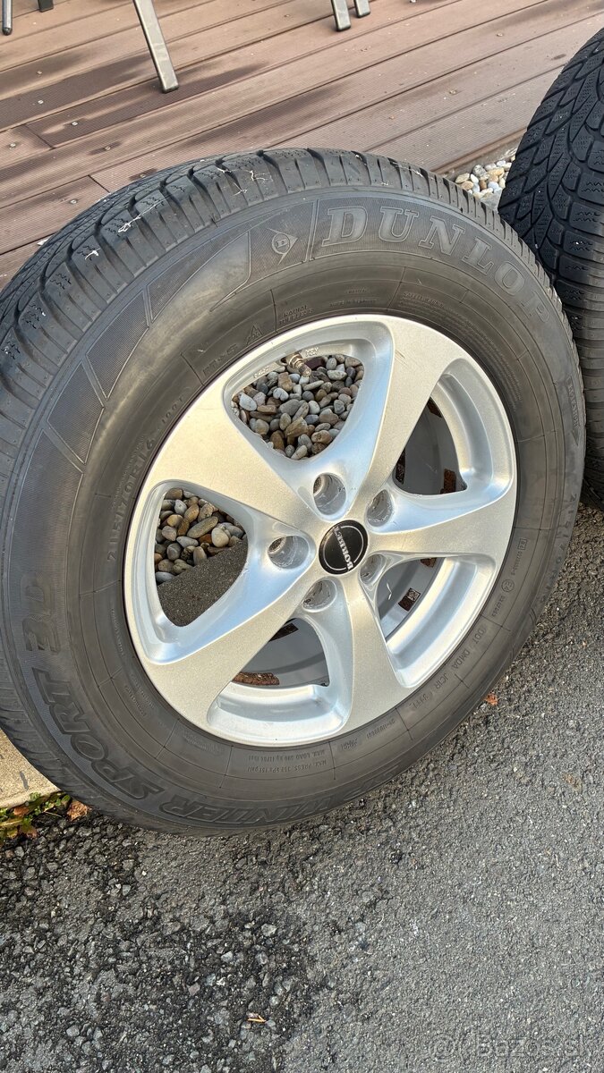Alu disky Borbet R16 + zimné Dunlop KIA Sportage - 5