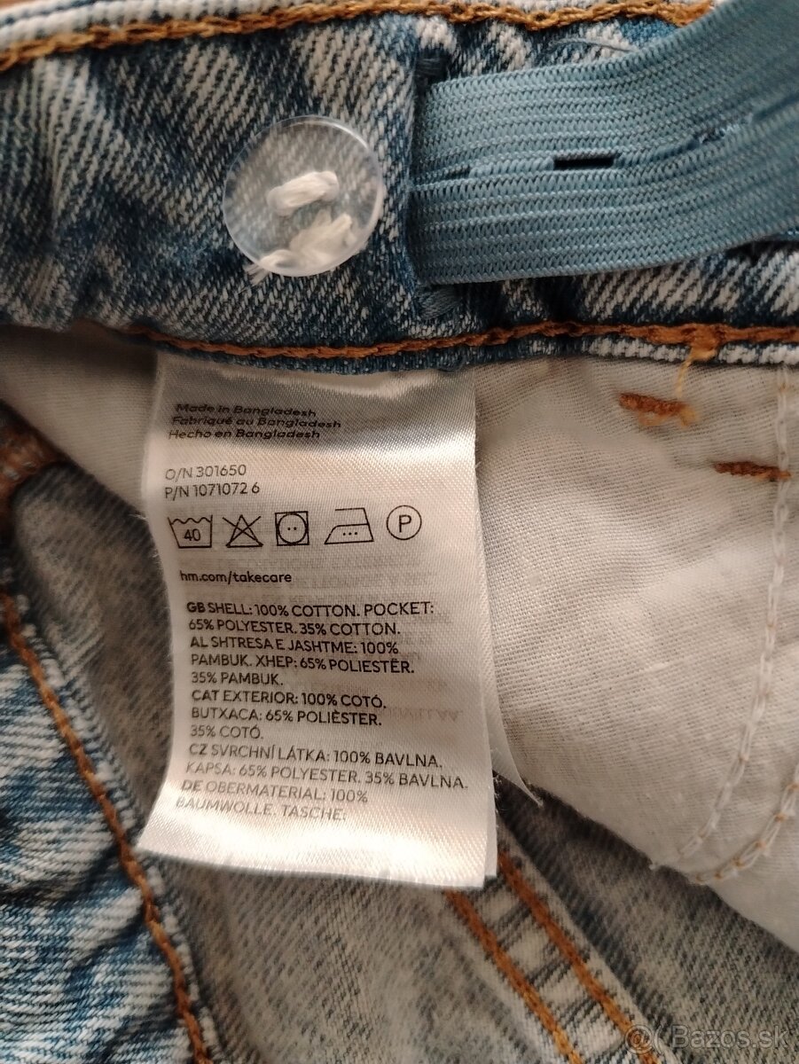 Asymetrická rifľová sukňa H&M, veľ. 170 - 5