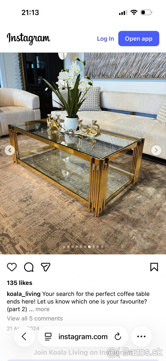 Konferenčný stolík - art deco - 5