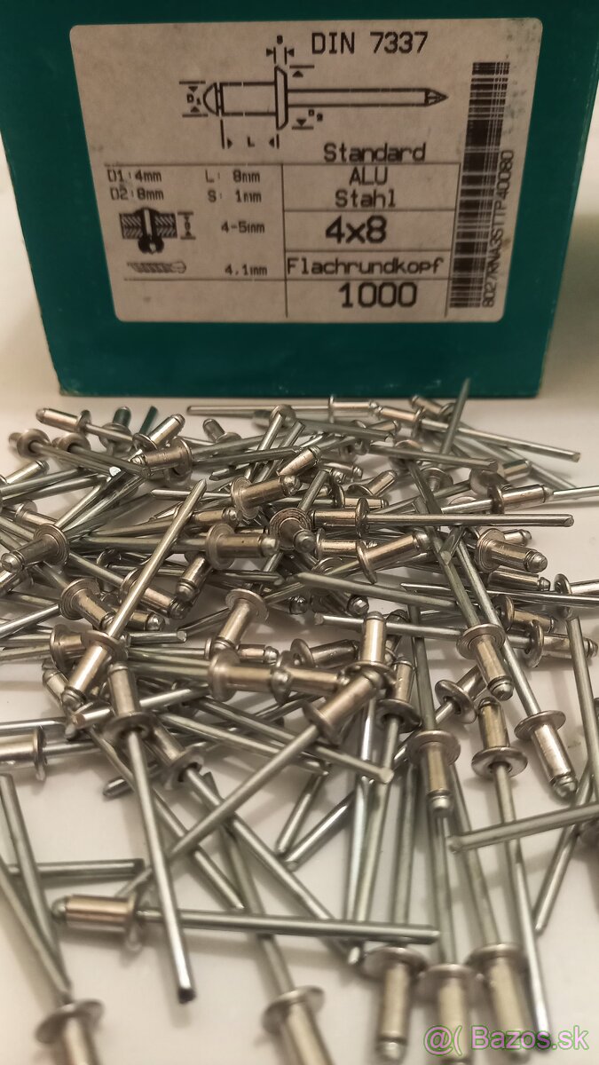 Nity 4x8mm,1000ks=16e - 5