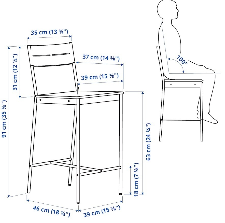 Barova stolicka Sandsberg, Ikea - 5