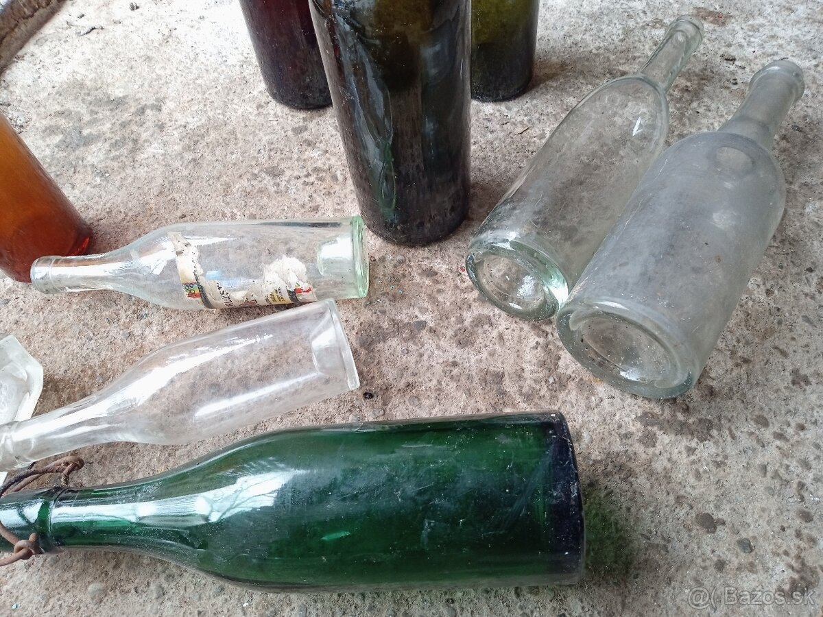 Staré fľaše na dekoráciu - 5