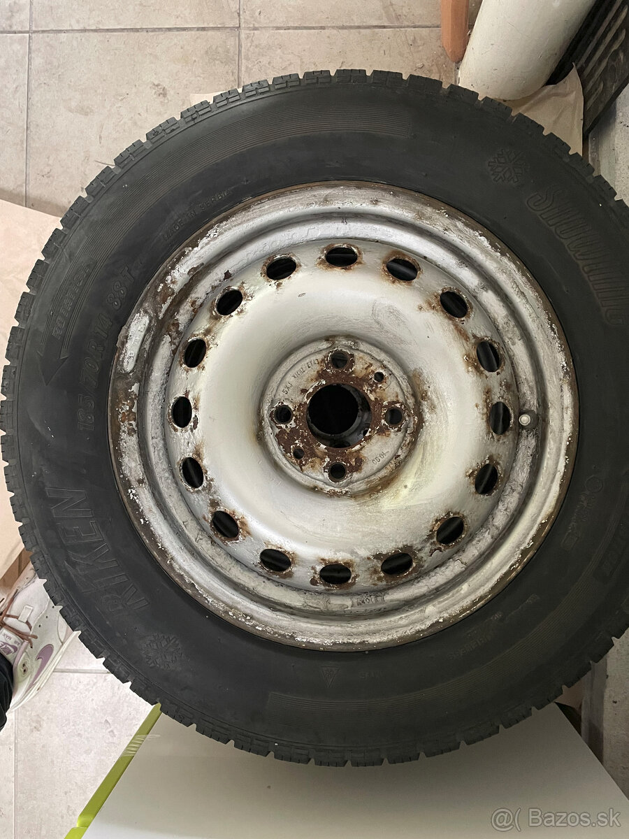 Zimné pneumatiky s diskami 185/70 R14 VW-group - 5