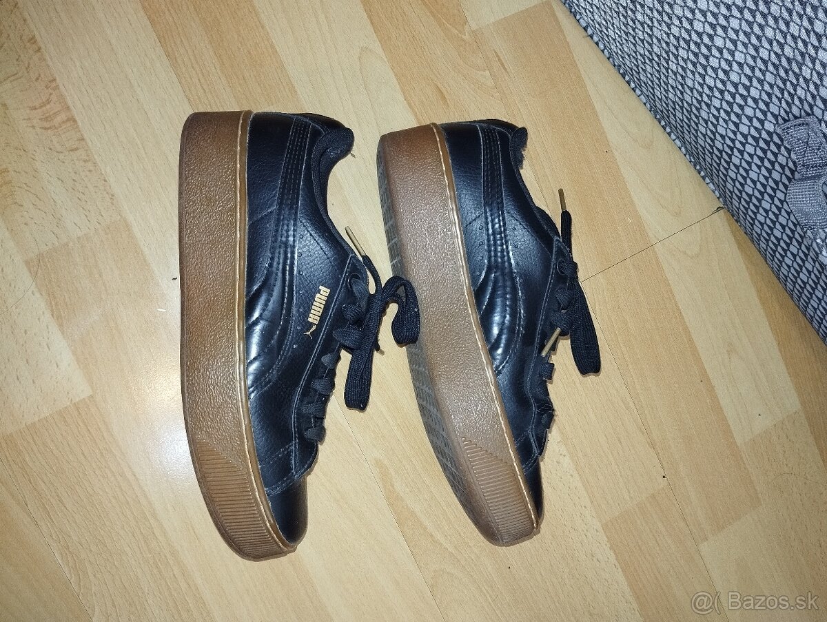 Puma kožené tenisky na platforme - 5