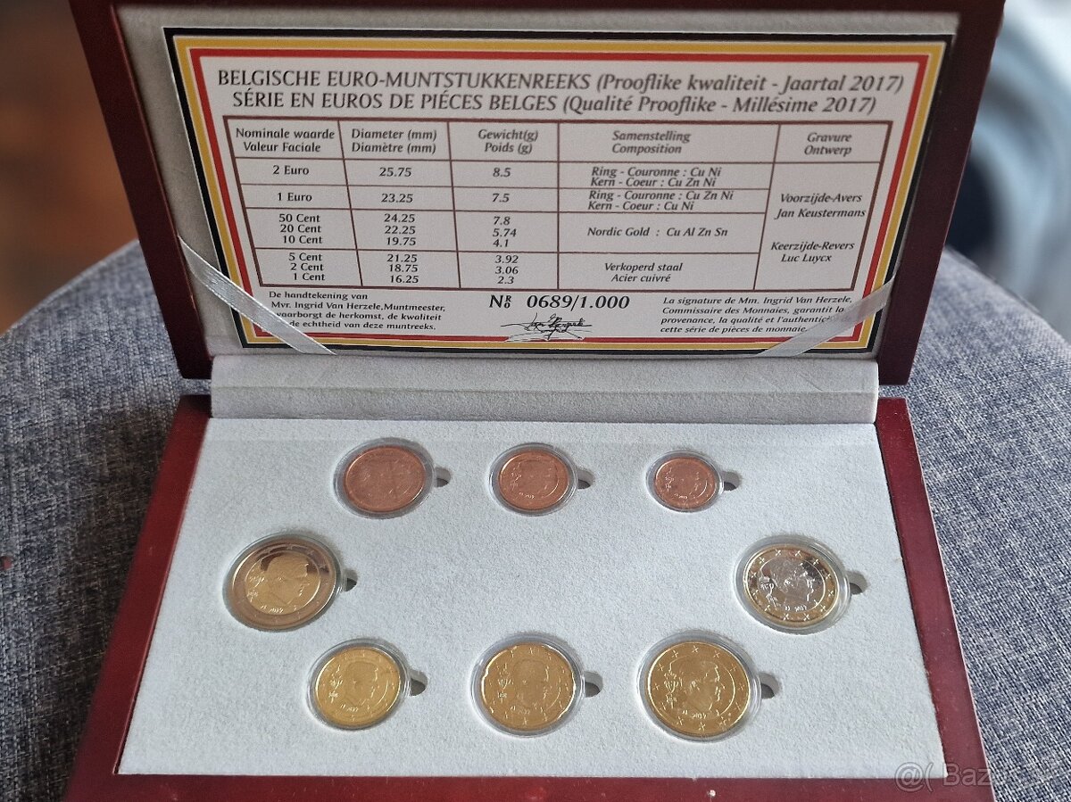 Belgicko 2017 - Oficiálna ročníková sada PROOF - 5