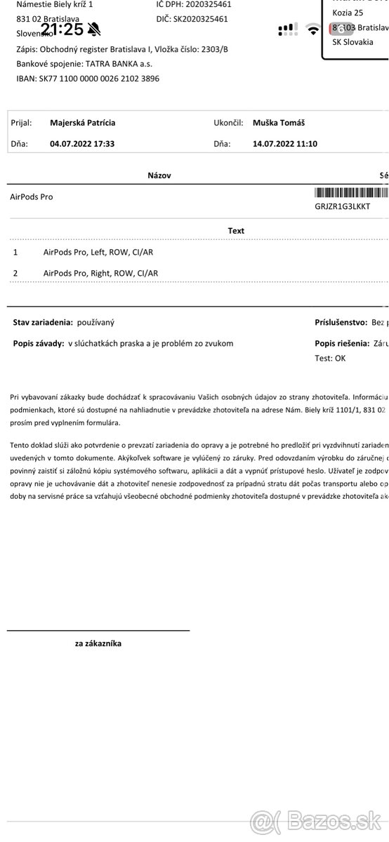 Apple Airpods Pro 1 - preukázatelne originál. - 5