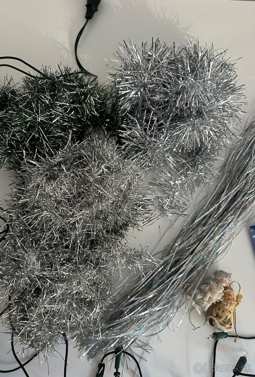 Vianočná výzdoba svetielka ozdoby reťaze háčiky - 5