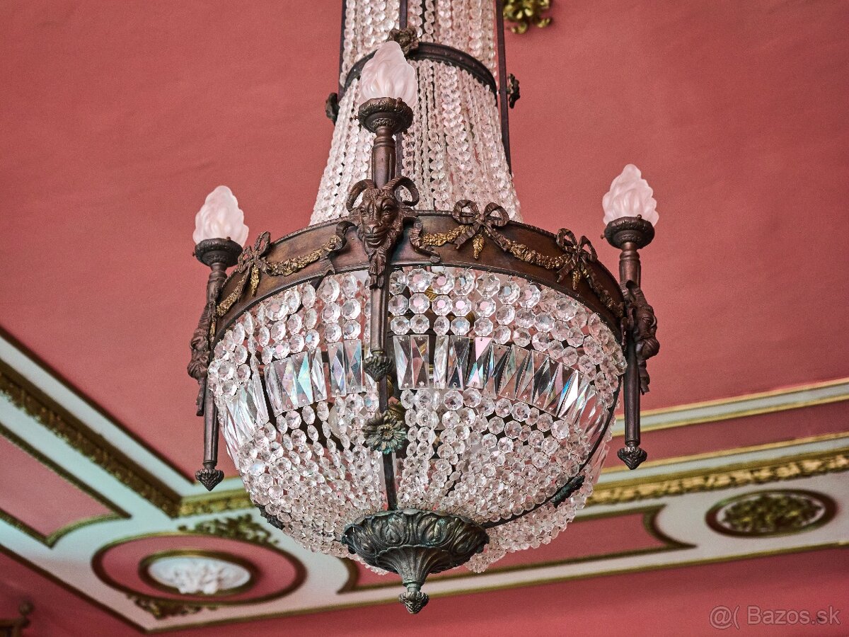 Veľký starožitný luster Ľudovít XVI - Hruška - 5
