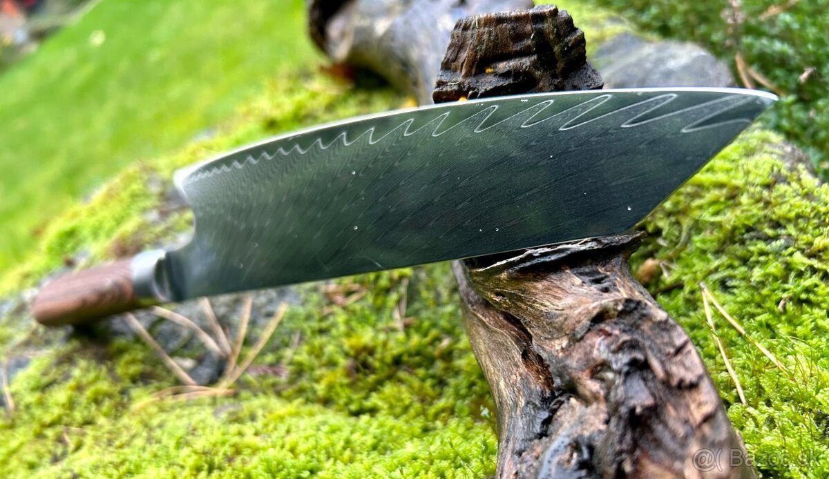 Kiritsuke 8" damaškový nôž šéfkuchára. - 5