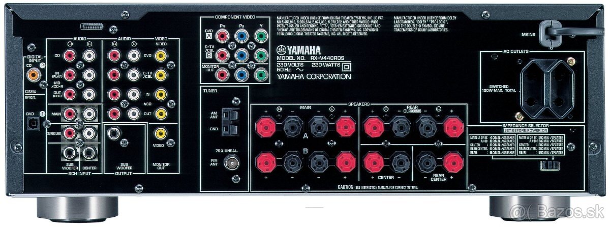 Predám prijímač/zosilňovač RX V440RDS - 5