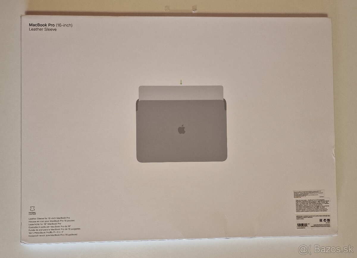 Apple Leather Sleeve MWVC2ZM/A _ obal pre MacBook Pro 16" - 5