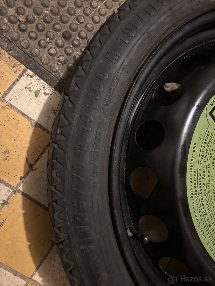 Dojazdové koleso rezerva T 125/70 R19 - 5