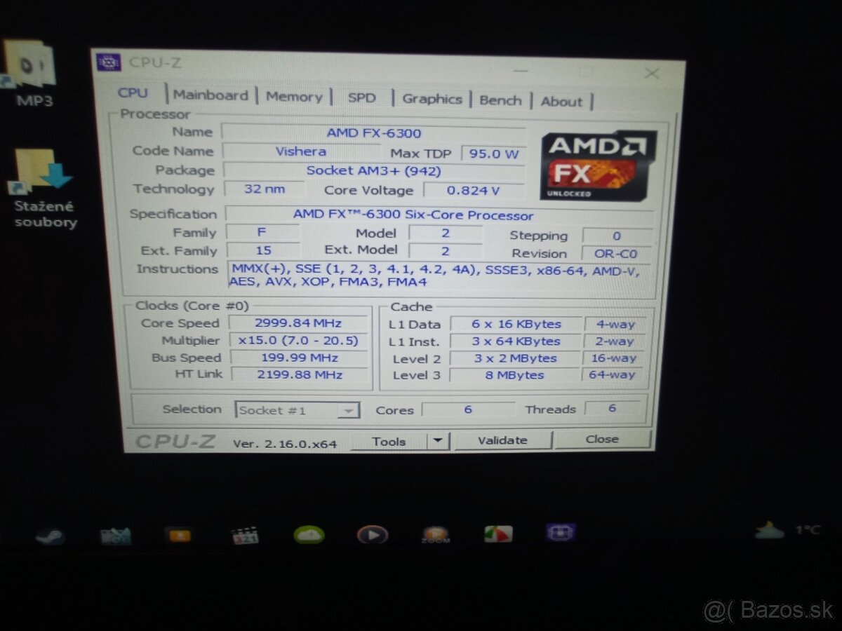 AMD Fx 6300 vishera 3,5 GHz - 8 - 5