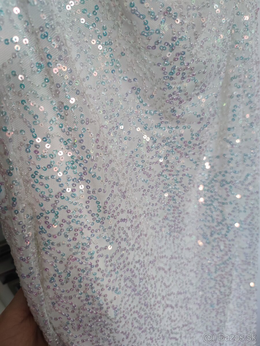 Biele spoločenské / popolnočné šaty - 5