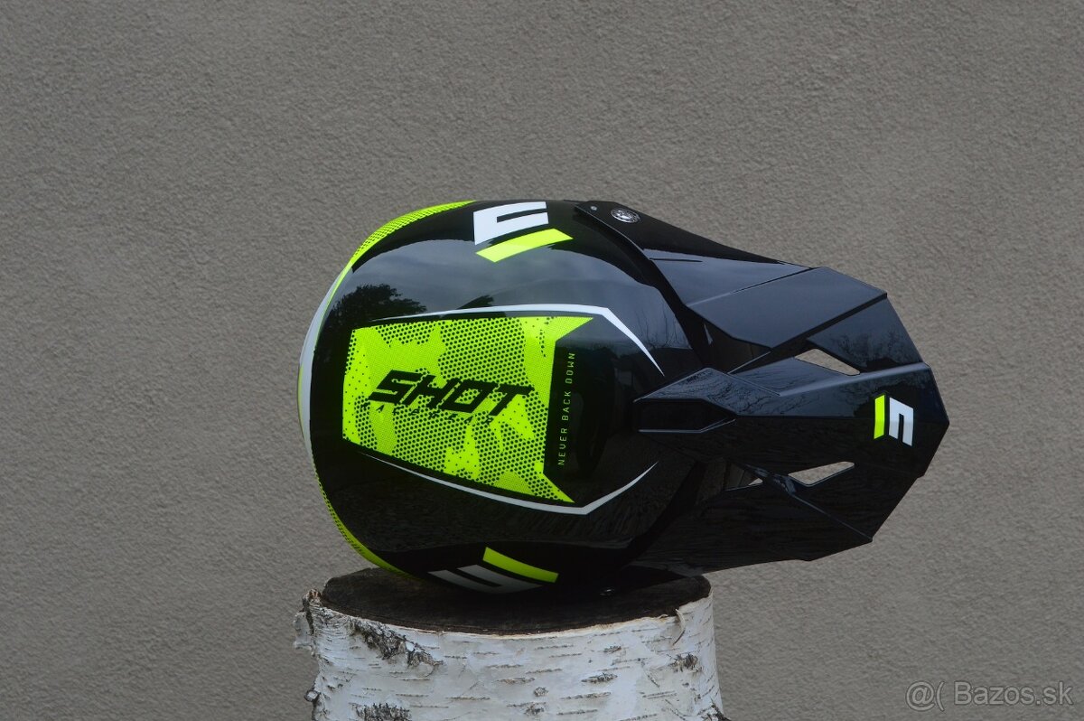 Predám helma shot čierna žltá fluo - 5