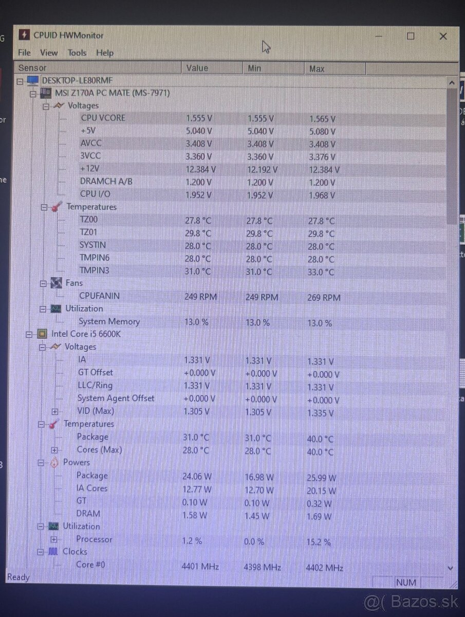 Herný PC i5-6600K (4,4 ghz) / GTX 1060 6gb / 24GB RAM - 5