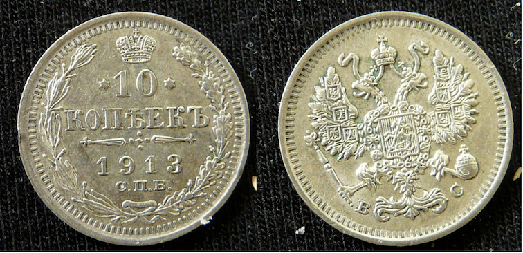 Cárske Rusko strieborné 10, 15, 20 kopejky, moneta rubeľ - 5