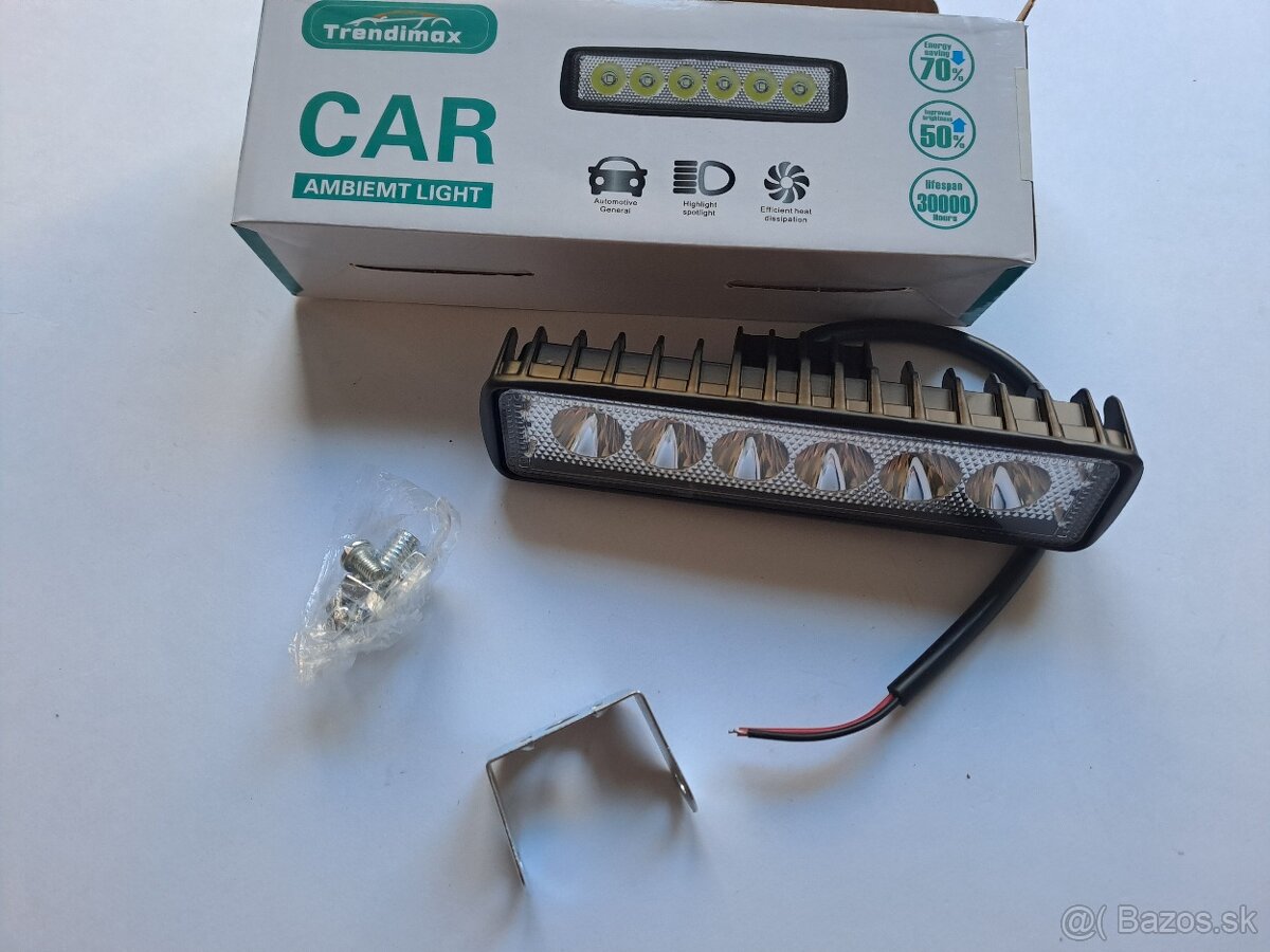 LED Pracovné svetlo 60W Diaľkove + držiaky - 5