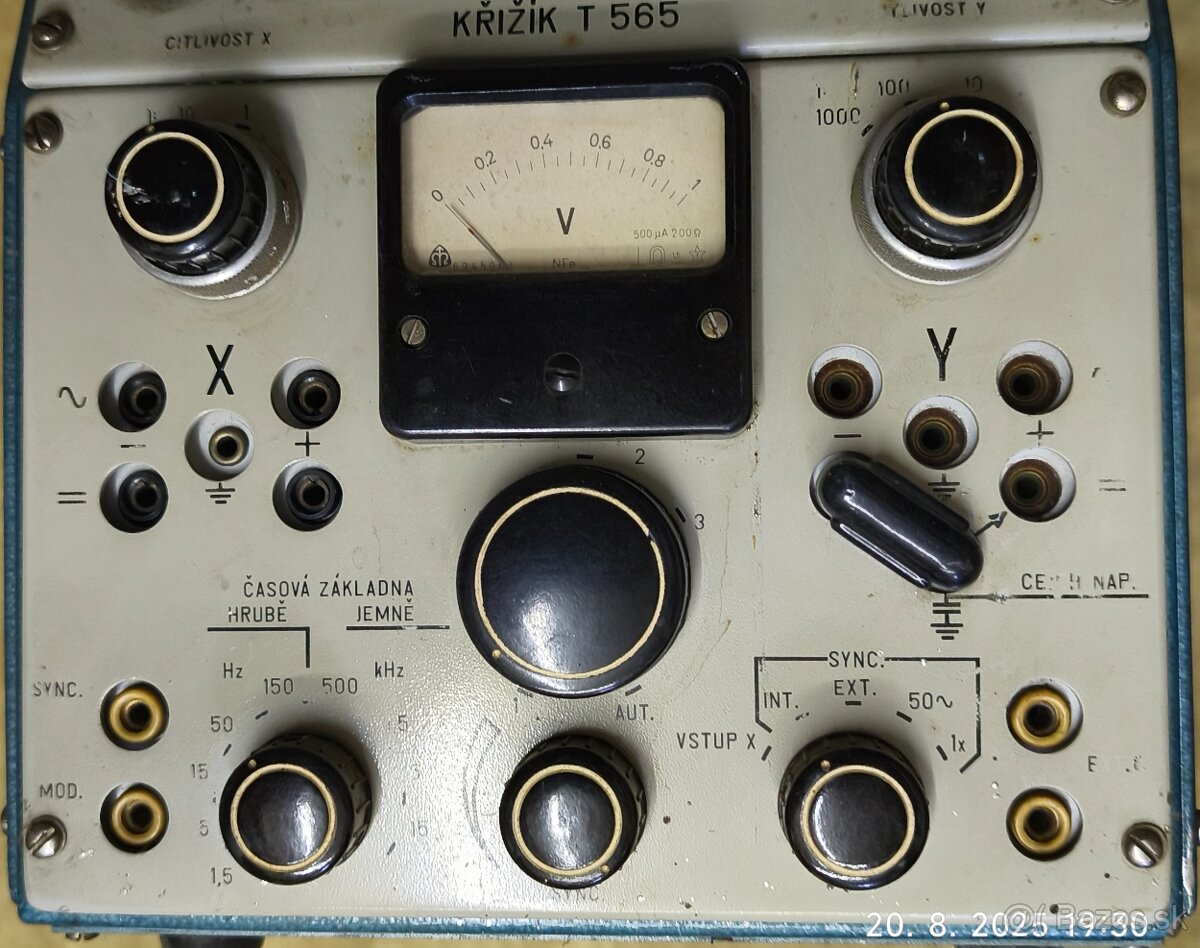 🕹 Osciloskop TESLA Křižík T 565 – plne funkčný, ČSSR Pred - 5