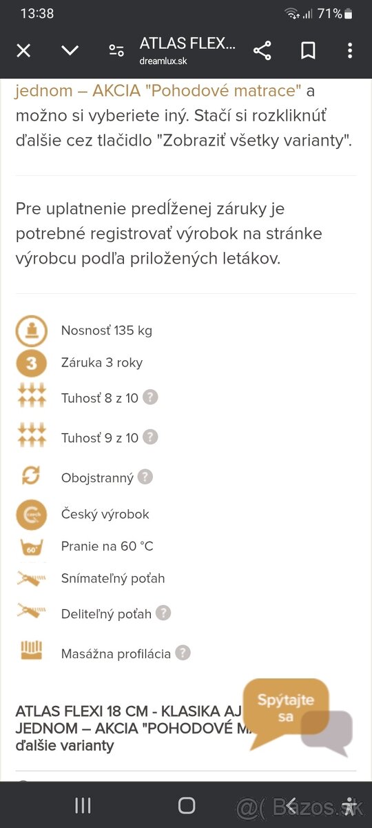 Matrac , matrace 80 × 200 - 5