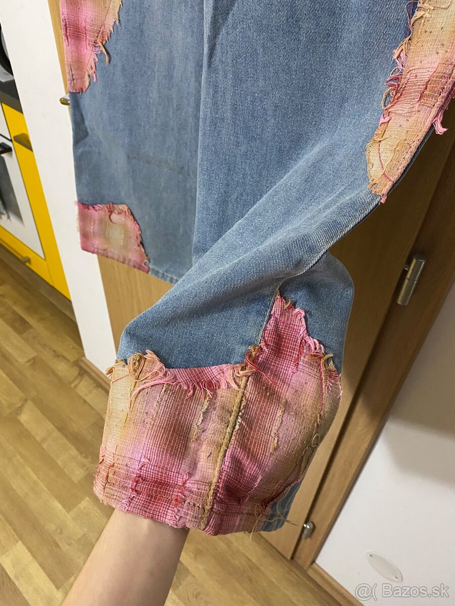 Panske rifle y2k patchwork jeans alternative - 5