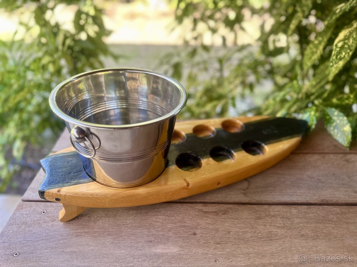 Stojan na drinky drevo SURF - 5