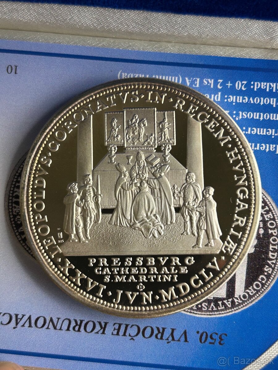 Investičné striebro 350. VÝROCIE KORUNOVÁCIE LEOPOLDA I. - 5
