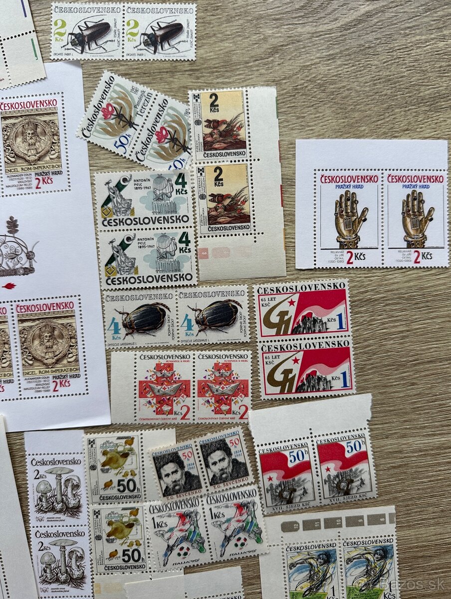 Známky ČSSR aršíky bloky páry c.12 - 5
