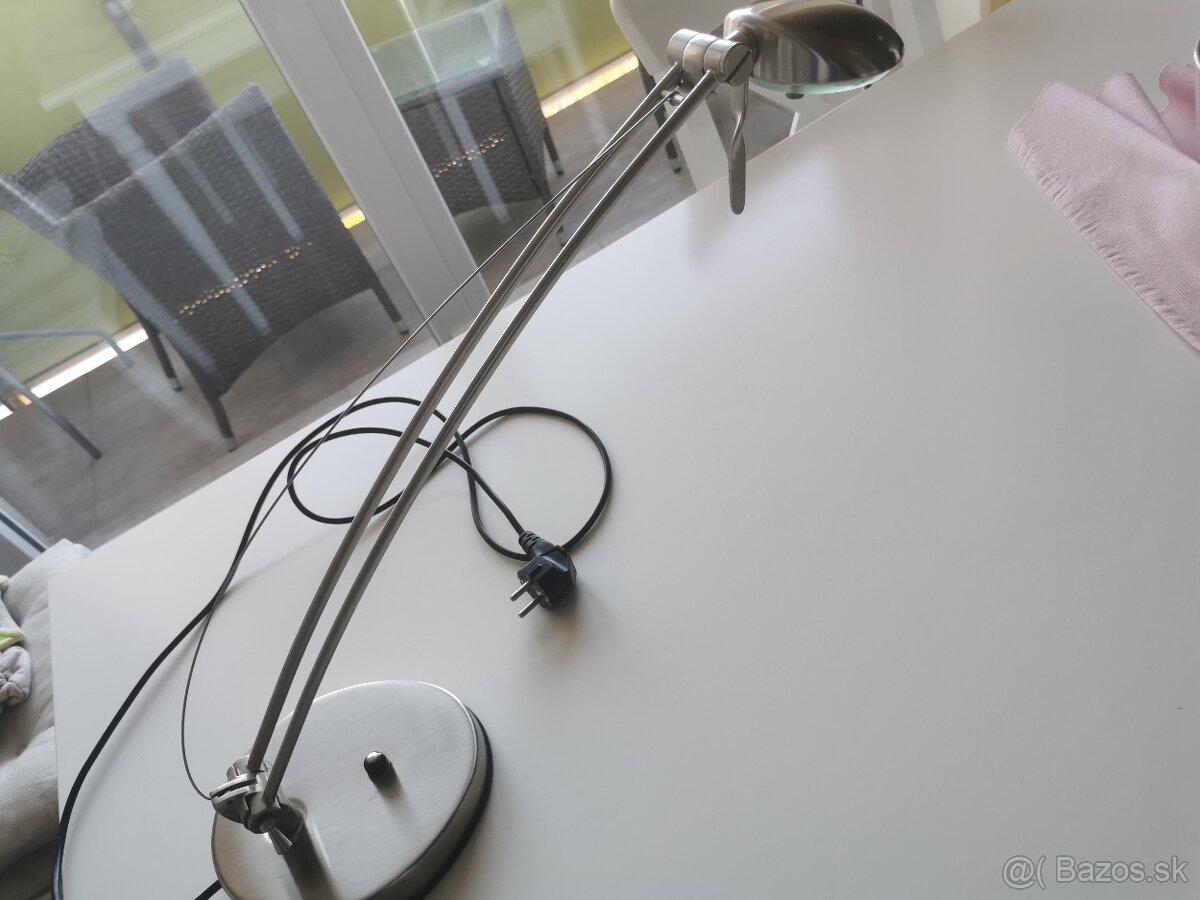 Stolová lampa - strieborná - 5