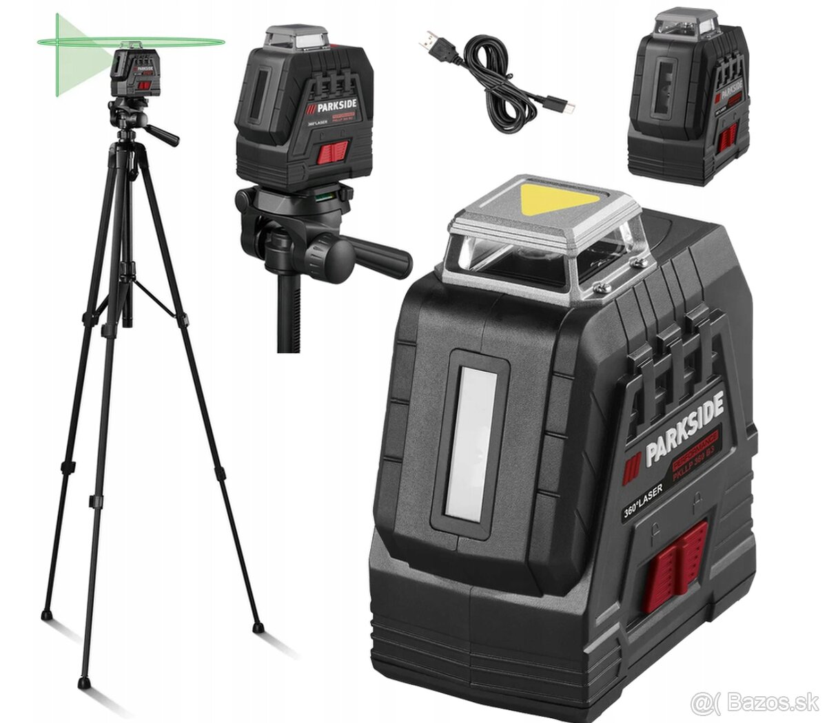 Laserový nivelak Parkside Perfomance PKLLP 360 + stativ - 5
