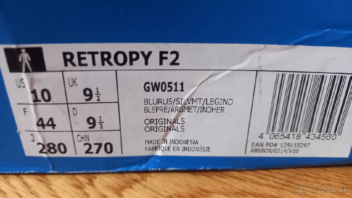 ADIDAS RETROPY F2 44 / 9.5 - 5