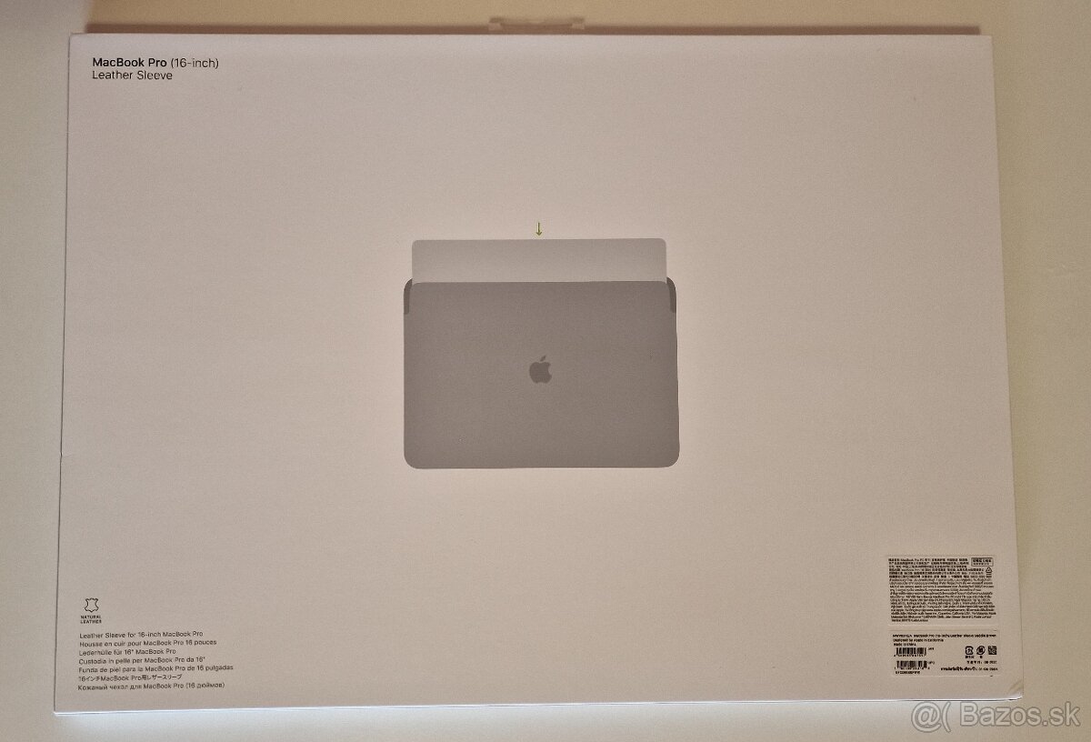 Apple Leather Sleeve MWV92FE/A _ obal pre MacBook Pro 16" - 5