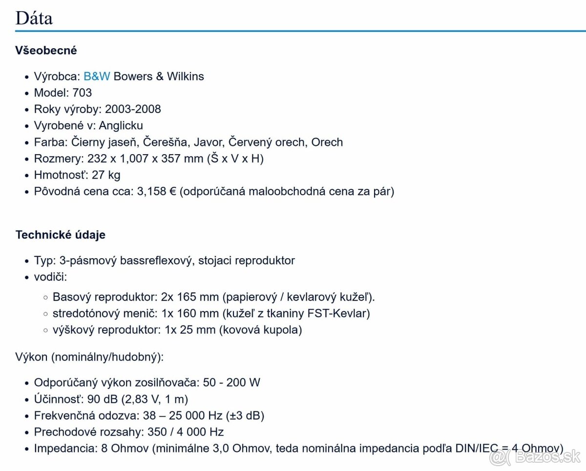 Bowers & Wilkins 703Bowers & Wilkins 703 - 5