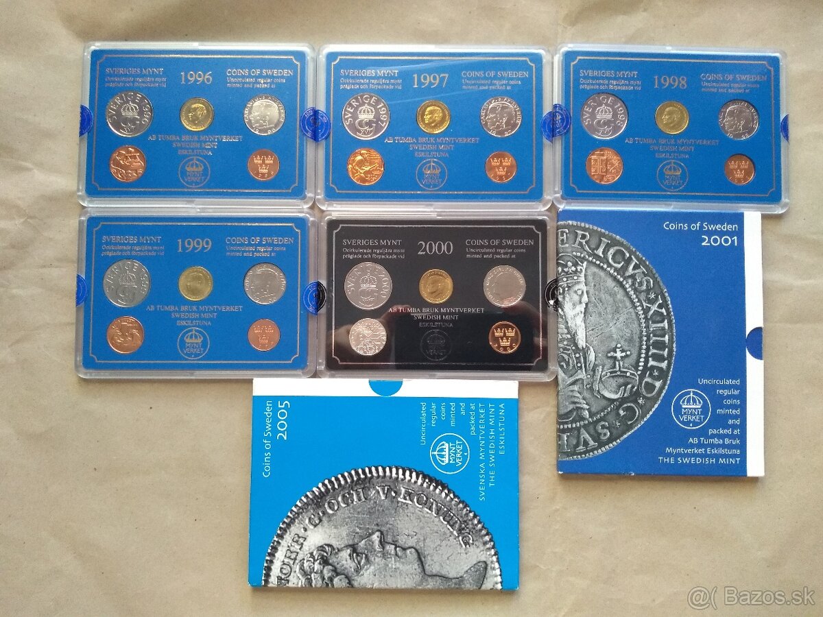 Švédske a Nórske sady mincí - 5