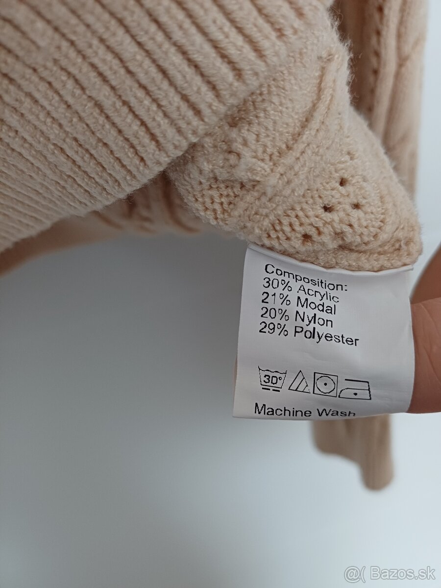 Dámsky béžový kratší sveter - 5
